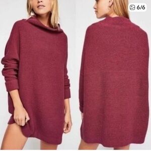 Free People Ottoman Maroon Sweater